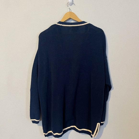 The Villager Vintage Navy Floral Embroidered Cardigan - Picture 4 of 4